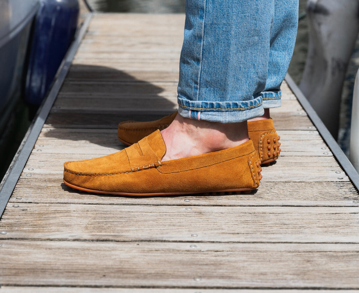 Mocassins Relax en cuir ou en veau velours pour homme Ypsons